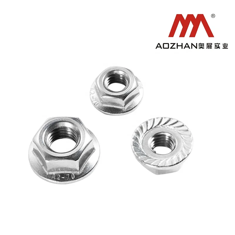 Manufacturer production DIN6923 304 Hexagon flange nut Customization