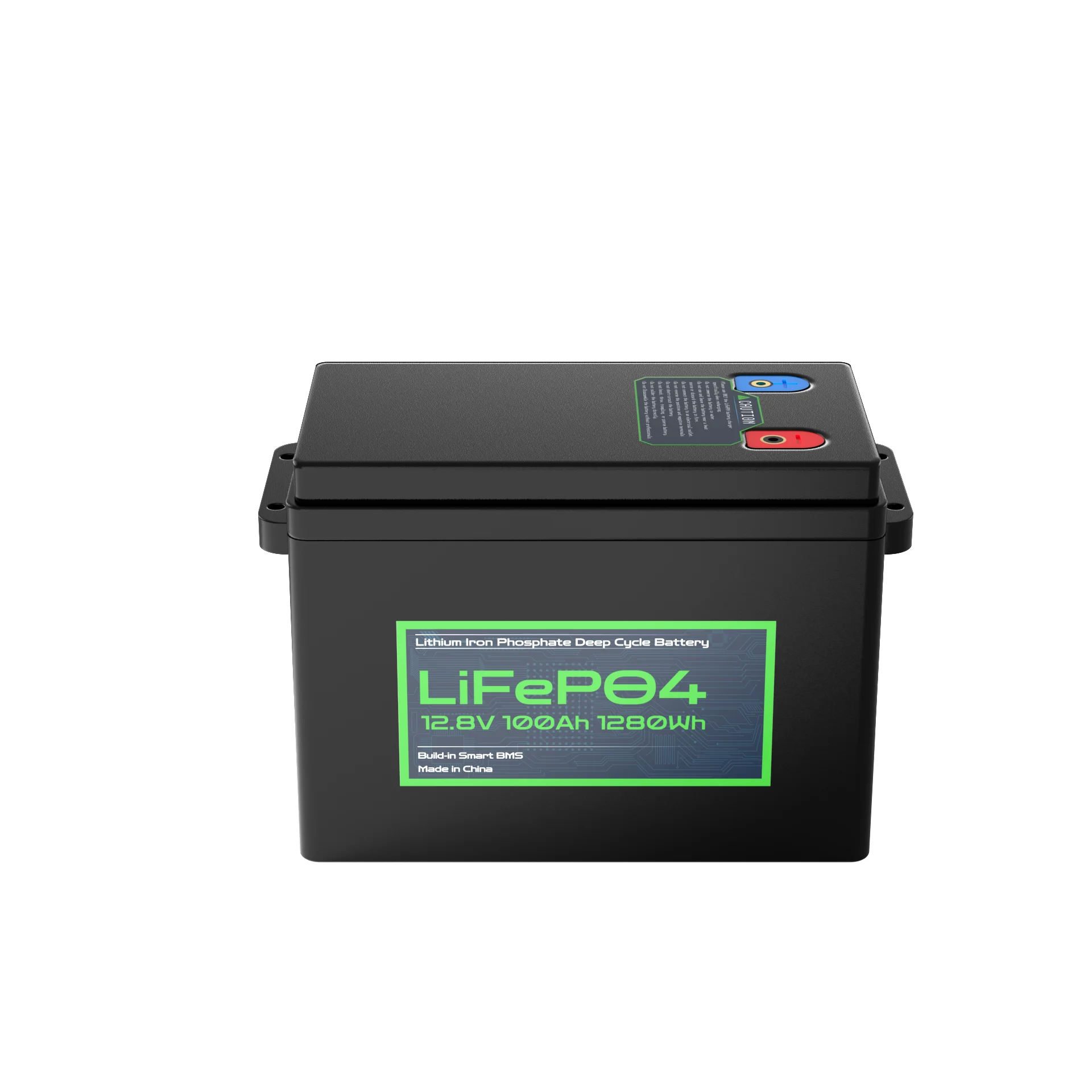 12V Lifepo4 Battery 12.8V100Ah Deep Cycle Lithium Iron Phosphate Lead Acid Replacement Battery Pack Li-ion w/BMS Solar RV Marine