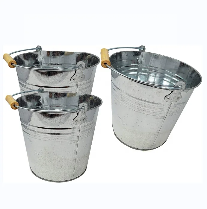 2 Gallon Galvanized Metal Bucket