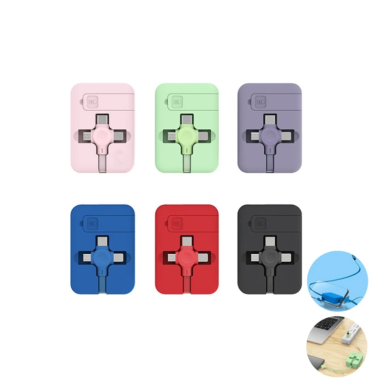 Marcaron 3-в-1 кабель для передачи данных Micro Usb с подставкой телефона универсального Android/IOS/Тип C зарядное