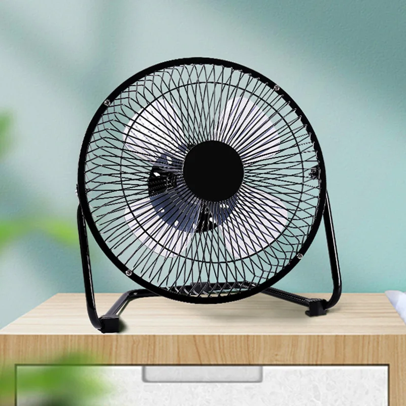 NEWYUES Portable 4 Inch Home Appliances Metal Body Quiet Operation 5V Mini Table Laptops Desk Fan with USB Cable