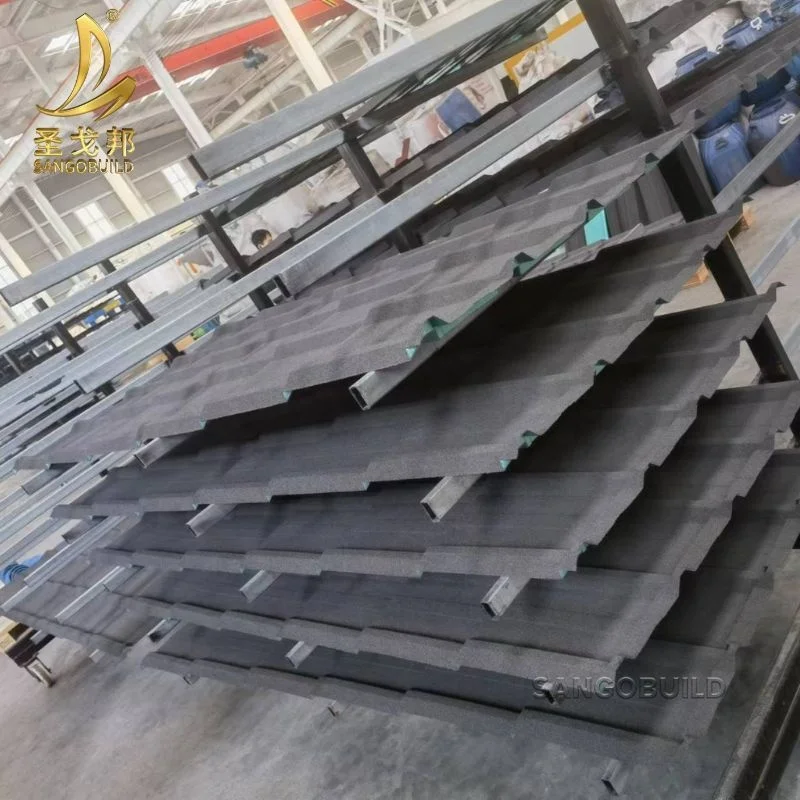 6m Larger Size New Zealand Corrugated Galvanized Lightweight Roofing Steel Sheets Stone Coated Metal Roof Spanish