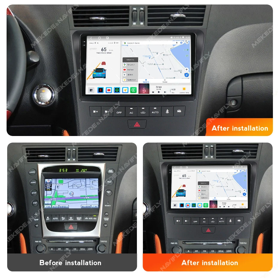 MEKEDE M6 PRO 3D android 4G WIFI автомобильная аудио 360 панорамная камера для Lexus GS300 350 400 ч 2004-2011 GPS BT навигация