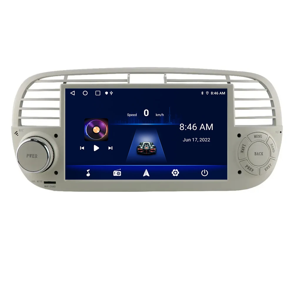 Android 12 4core 2+16gb Dsp Carplay Car Video For Fiat 500 White Rds Car Dvd Player Multimedia System Stereo Radio