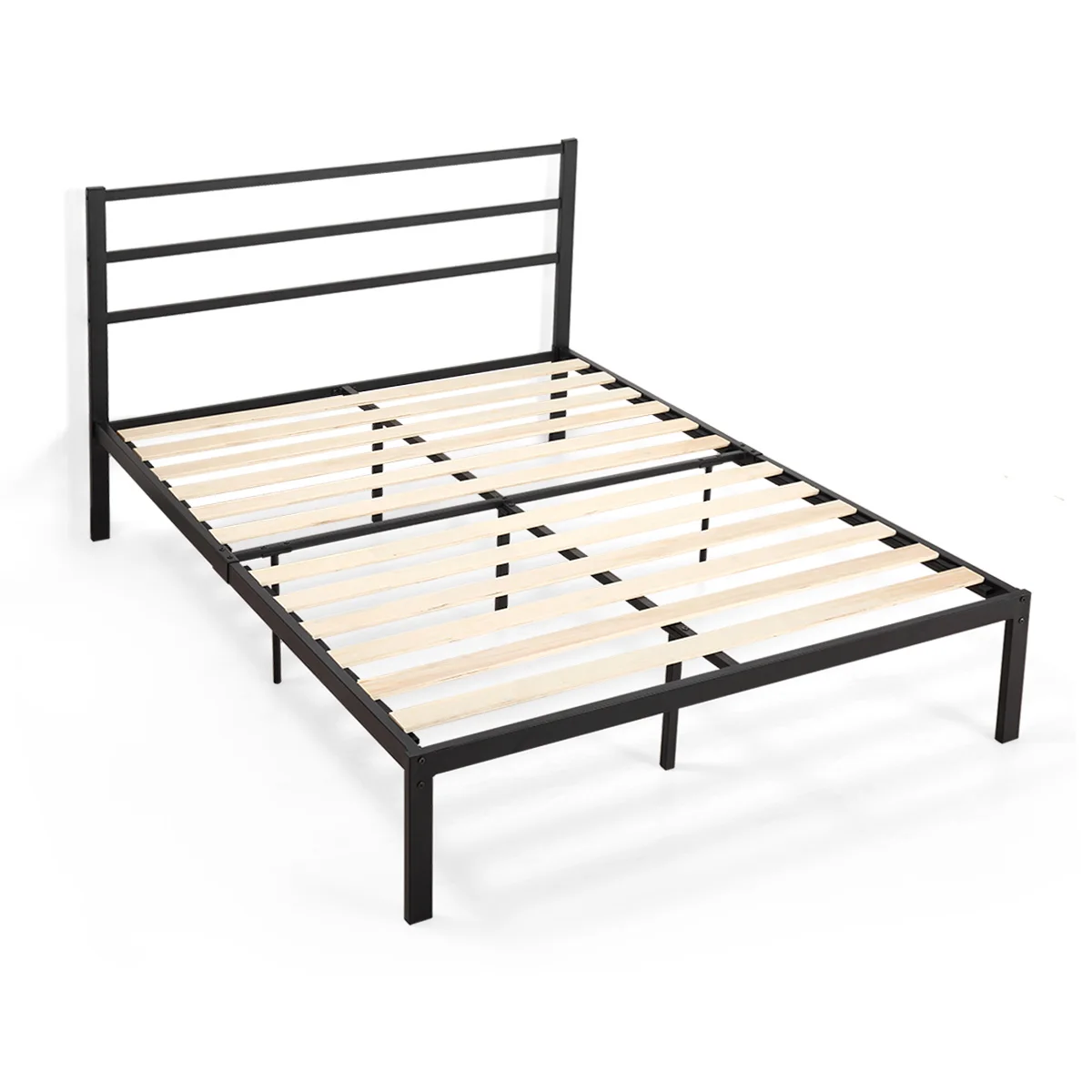 Preferable High Quality Vintage Style Metal Bed Frame iron bed Heavy Duty Steel Slabs Queen Size
