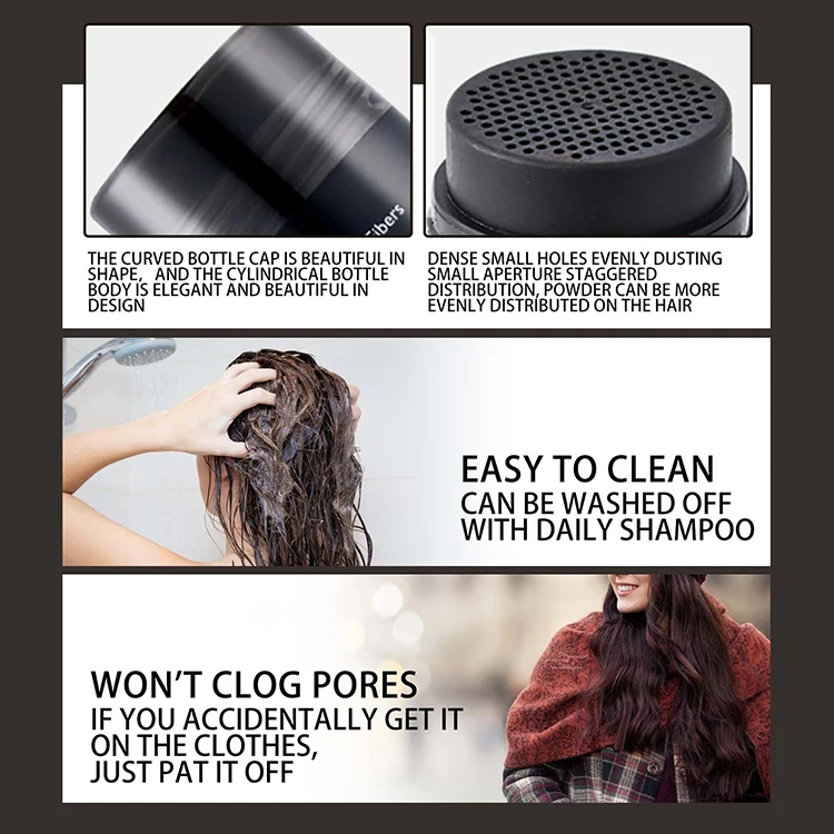 Hot Sale Best Hair Building Fiber Private Label Thickening Hair Fibers Powder Thicker Hair Fiber Powder