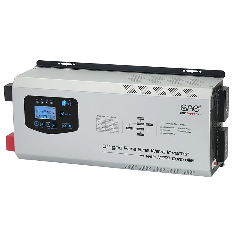 5 кВт 1 DC12V 300ah Mppt выключенный Инвертор постоянного тока в переменный солнечный инвертор сосновый синусоидальный
