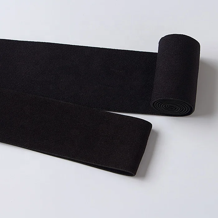 Stock Wholesale Custom Woven 100% Soft Nylon Underwear Elastic Band Jacquard Spandex Plain Color Underwear Elastic Waistband