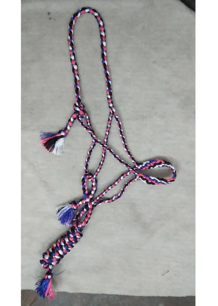 Mule Tape Braided Rope Halter with 3 meter lead - Rope Halter - Lead rope