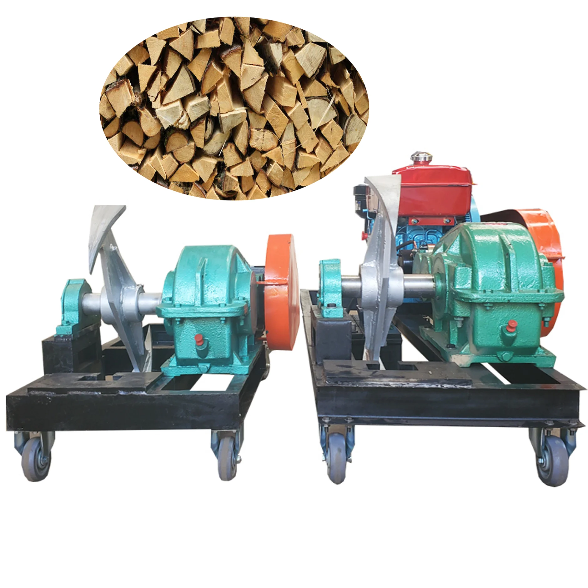 Three-phase electric high-speed chainsaw log splitter with manganese steel cutter head fire wood chipper