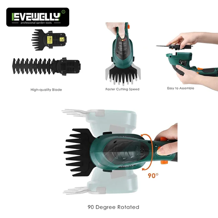 3.6V  Electric Hand Held Battery Powered Rechargeable Cordless Grass Shear Shrubber Handheld Hedge Trimmer