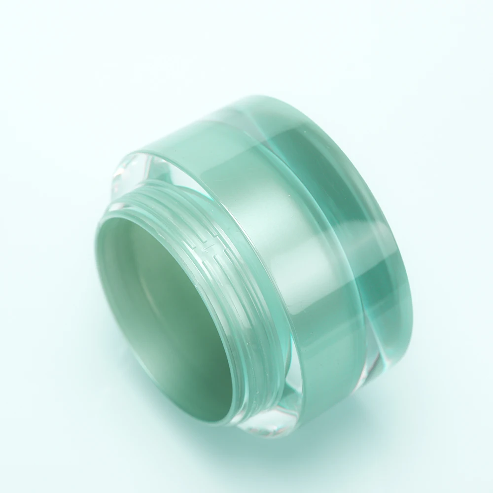 Empty luxury acrylic skincare plastic double wall cosmetic face cream plastic jars with lids packaging 10g 20g 30g 50g