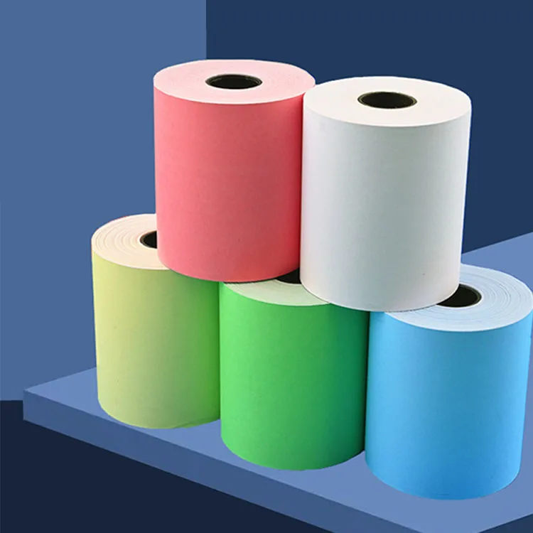 Factory custom Colour Thermal Paper Roll Printing Cash Register paper Popular Pink Yellow Blue Green Orange Thermal Roll