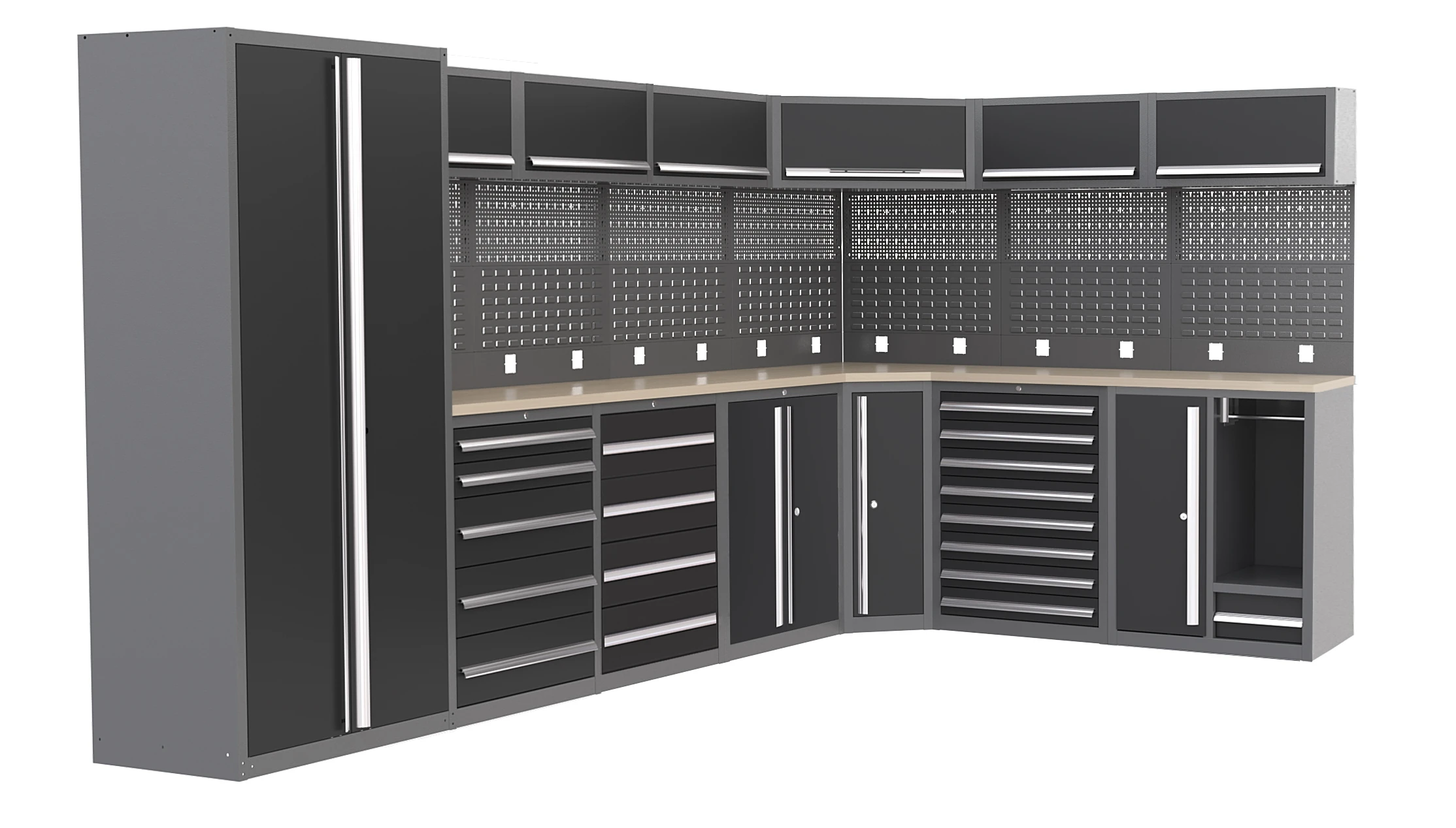 Modern Design Modular Tool Box Workbench Workshop Toolbox Combination Workbench for Garage  Garage Storage Metal  Tool Cabinet