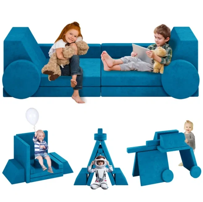 High quality wholesale Soft Play Sofa Couch Foam Couch Crawling Tunnel for Kid Toddlers memory foam sofa