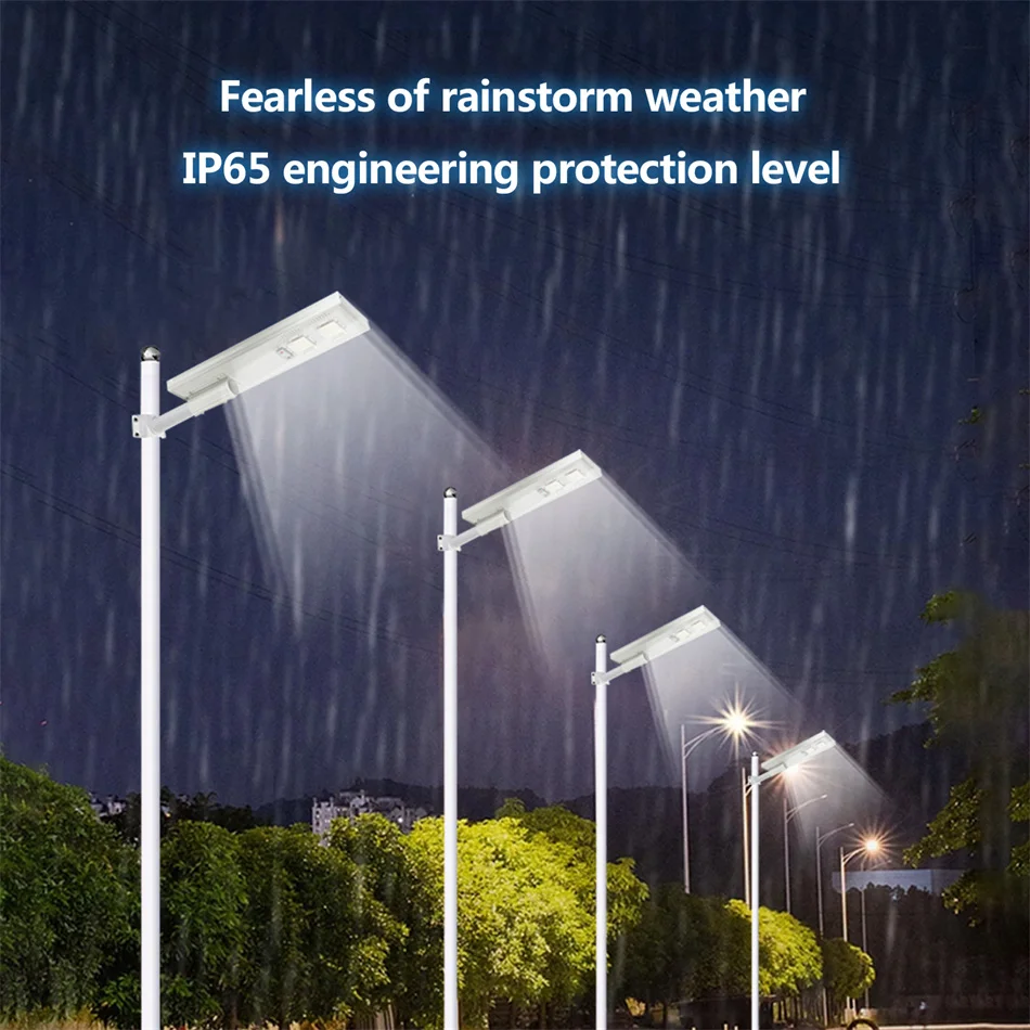 Outdoor solar street lights waterproof  ip66 200w suitable for various environment high safety decorative outside street lights