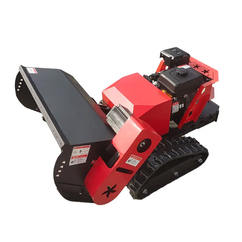 GC-800 Forestry Mulcher for Farms Commercial Gasoline Electric Hybrid Remote Control Crawler Robot Lawn Mower for Grass Cutting