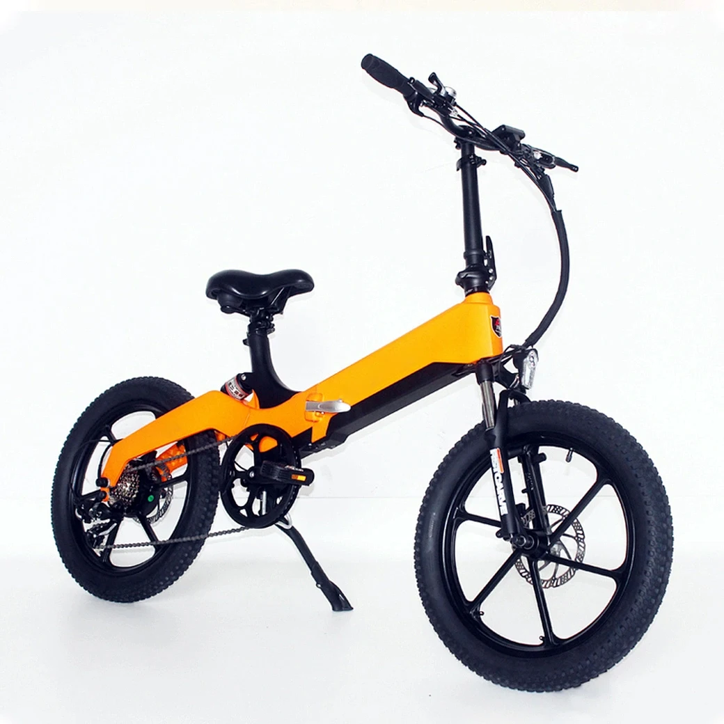 New Foldable Electric Vehicle Mag Alloy Folding with Rear Suspension 250W Rear Al Alloy Integrated Wheel Motor E-bike