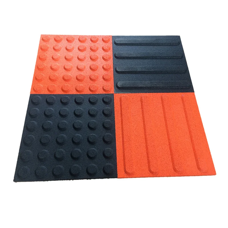 Non-slip epdm road park blind point outdoor warning tactile indicator paving floor rubber tile