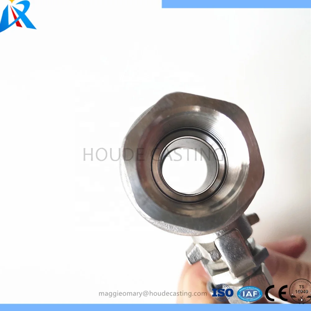 
Full Bore Bsp Thread 1000 wog 316 Stainless Steel 2 piece 1.4408 Ball Valve for Water and Gas 