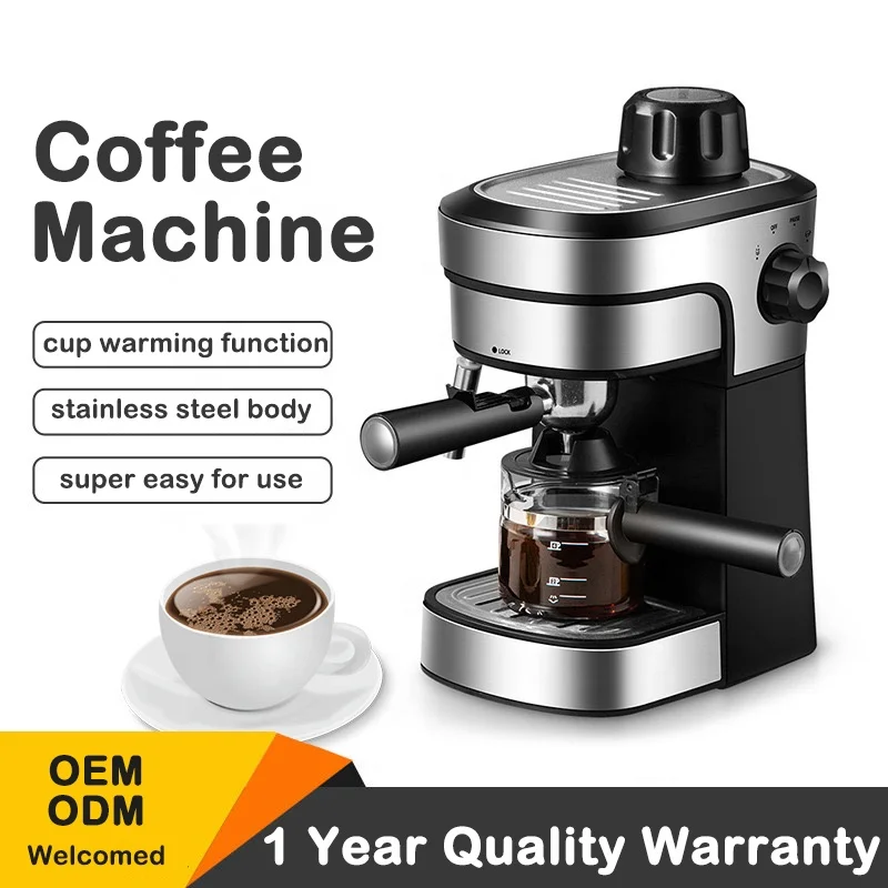 Semi-Automatic Coffee Maker Machine 240ML Espresso Machine 5 Bar Cappuccino Latte Frothing Coffee Maker