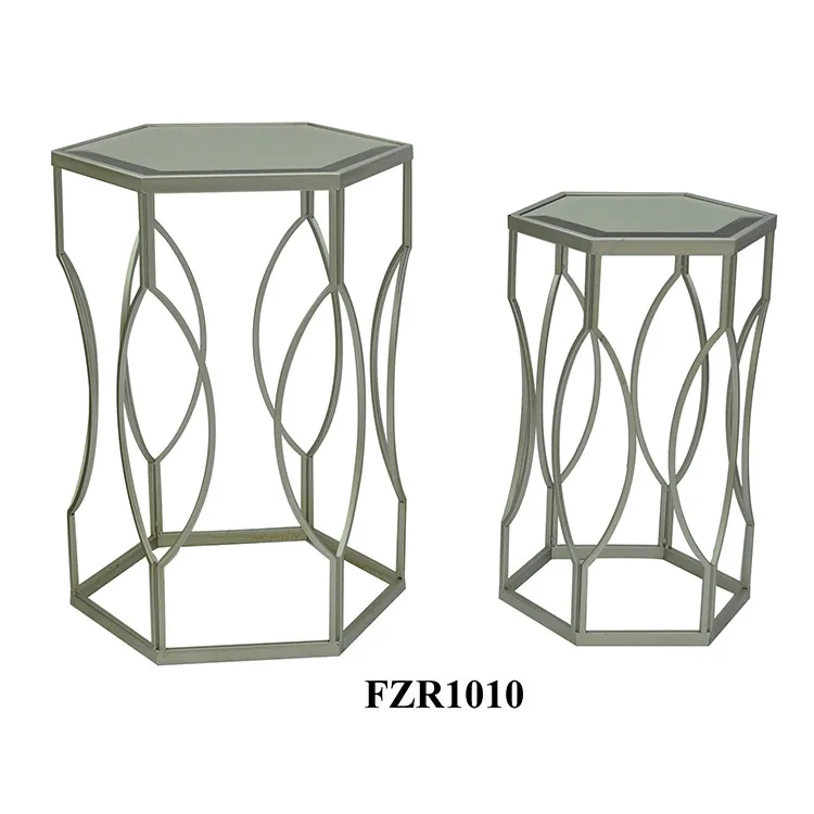 home bedside sofa coffee nightstand modern gold metal side nesting accent end table set