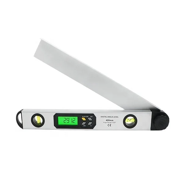 SHAHE 400mm degree Angle Finder Spirit Level Measuring Gauge Meter Aluminum Alloy Digital Goniometer Electronic Protractor