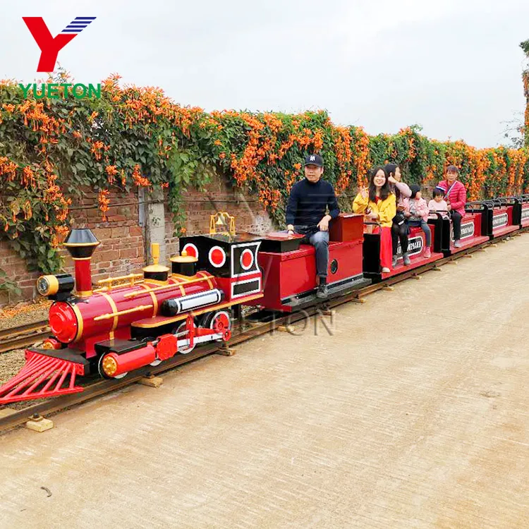 Scenic Spot Outdoor Playground Garden Attraction Backyard Kids Rides Steam Electric Adult Rail Miniature Track Train For Sale