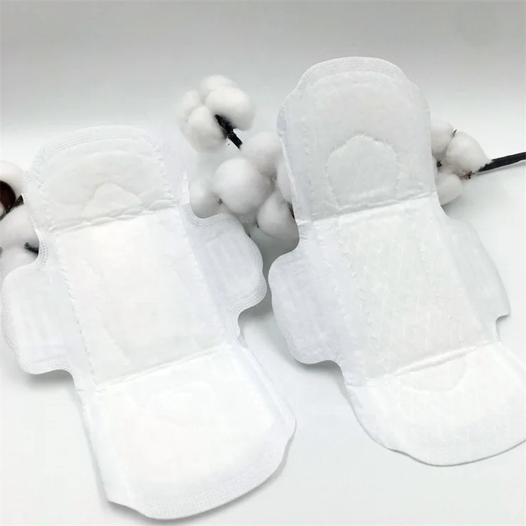 Hot selling products 2023 low moq goods free shipping anion bamboo charcoal sanitary pad eco friendly disposable cotton napkin