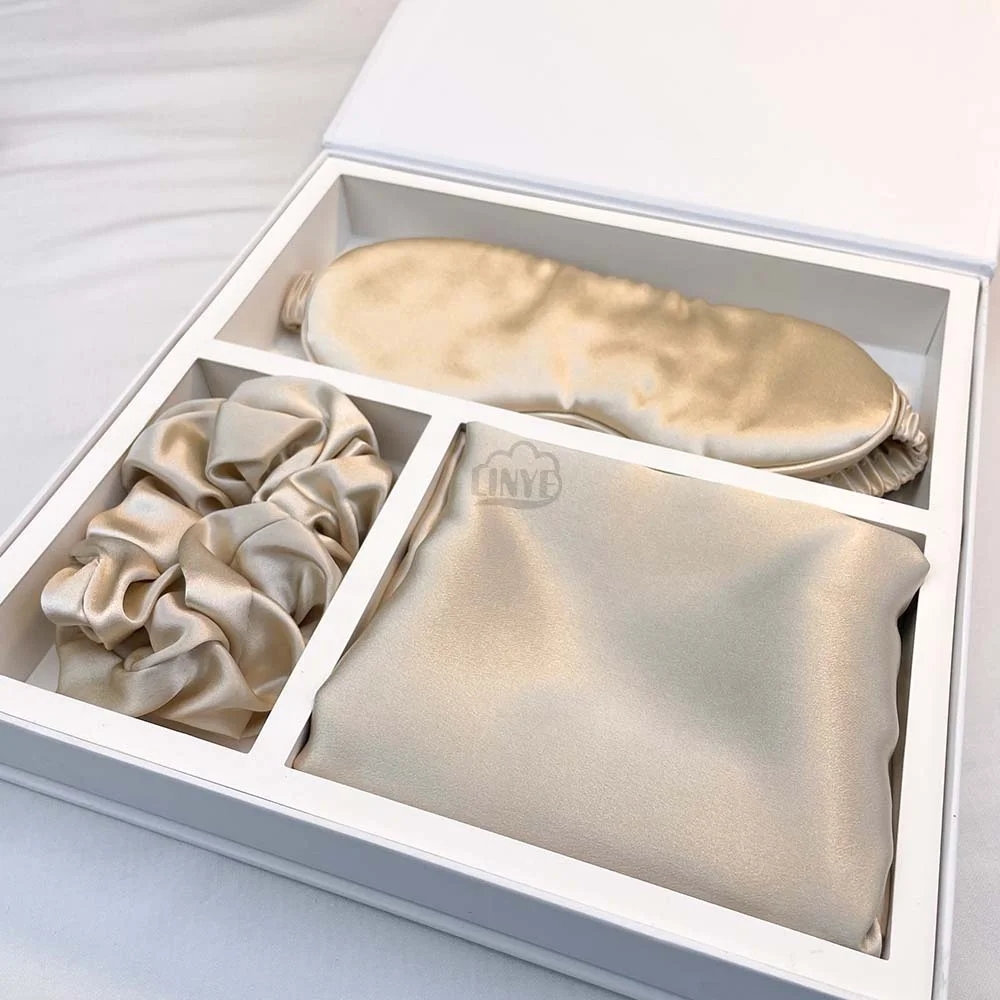 LinYe Custom 6A 100% Pure Silk Pillow Case For Hair Wholesale 22 momme Silk Pillowcase Zipper With Custom Box