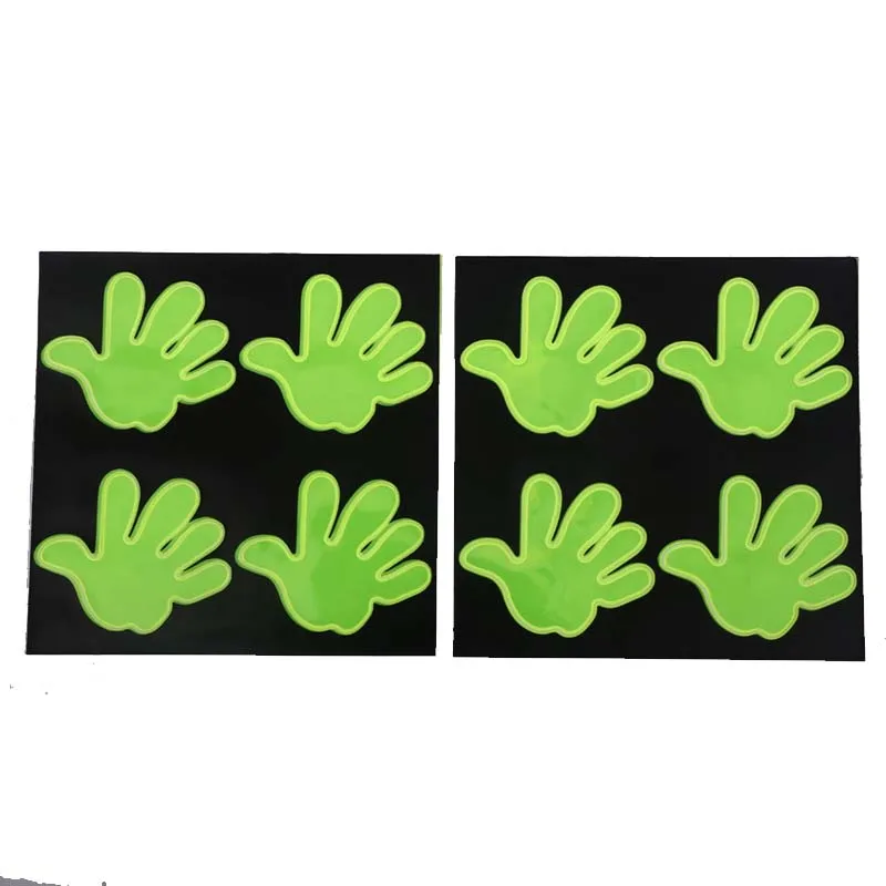 HCLITE Custom Logo Safety Vest Keychain Prismatic Sticker Sport Reflective PVC Clap Arm Band Set