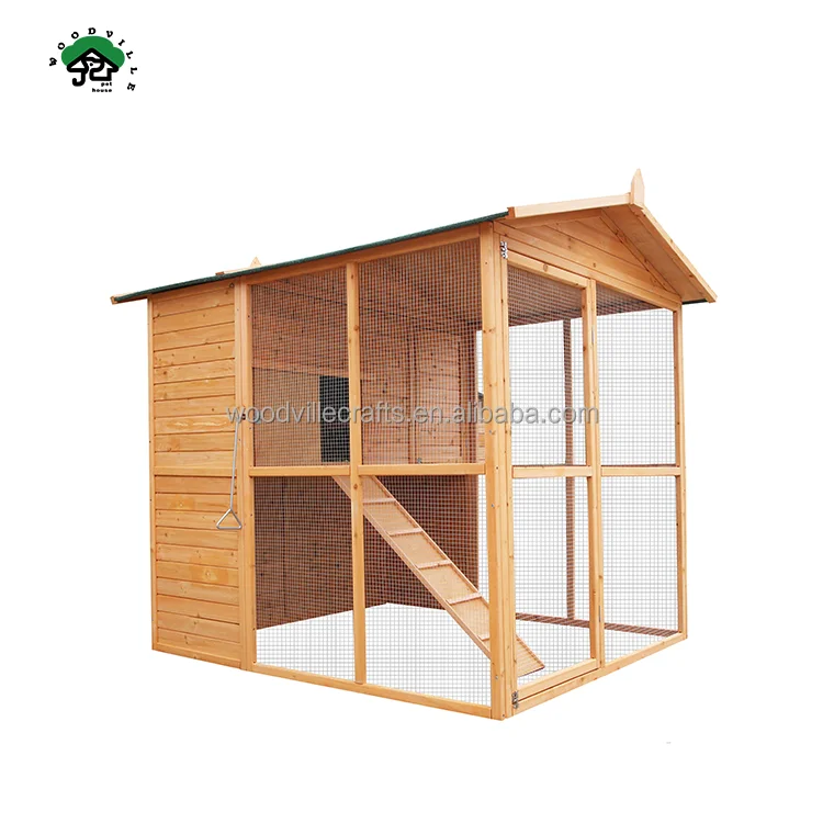 WoodVille Outdoor Indoor Cheap Wooden Remove Prefab Chicken House Coop With Wheels