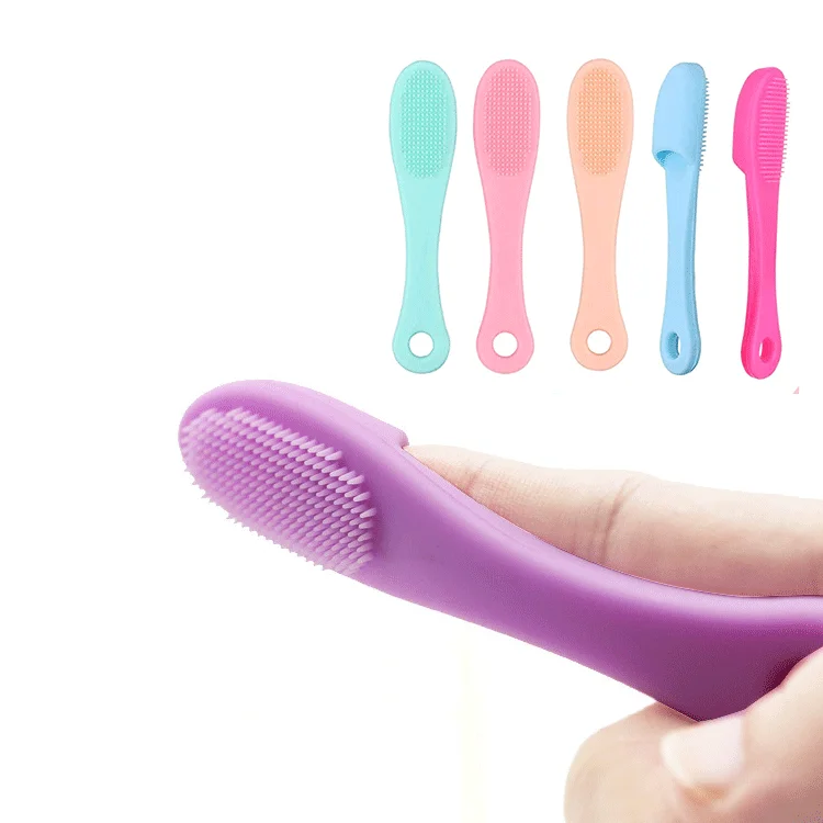 OEM ODM Soft Finger Shape Mini Silicone Nose Cleansing Brush Skin Care Blackhead Tools For Women Wash