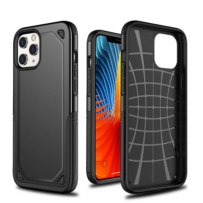 
Ударопрочные бамперы из ТПУ и ПК, защитный армированный чехол для iPhone 11 Pro Max, противоударный двухслойный чехол для телефона iPhone 12 XS XR 