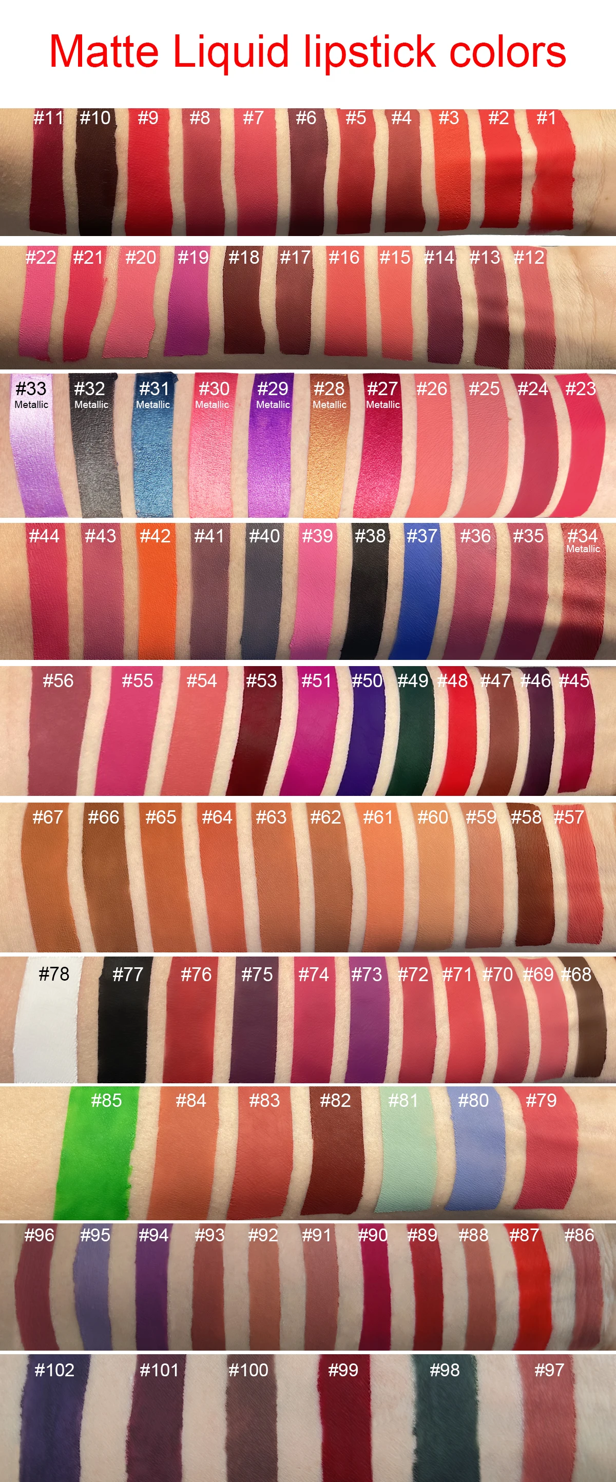 Cosmetics Wholesaler Customize Logo 101 Colors Your Own Brand Matte Long Lasting Private Label Vegan Waterproof Liquid Lipstick