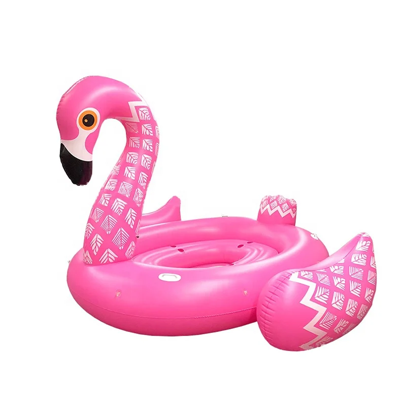 
6 Person Pink Flamingo/Unicorn Pool Float Flamingo Floating Island Inflatable Water Island 