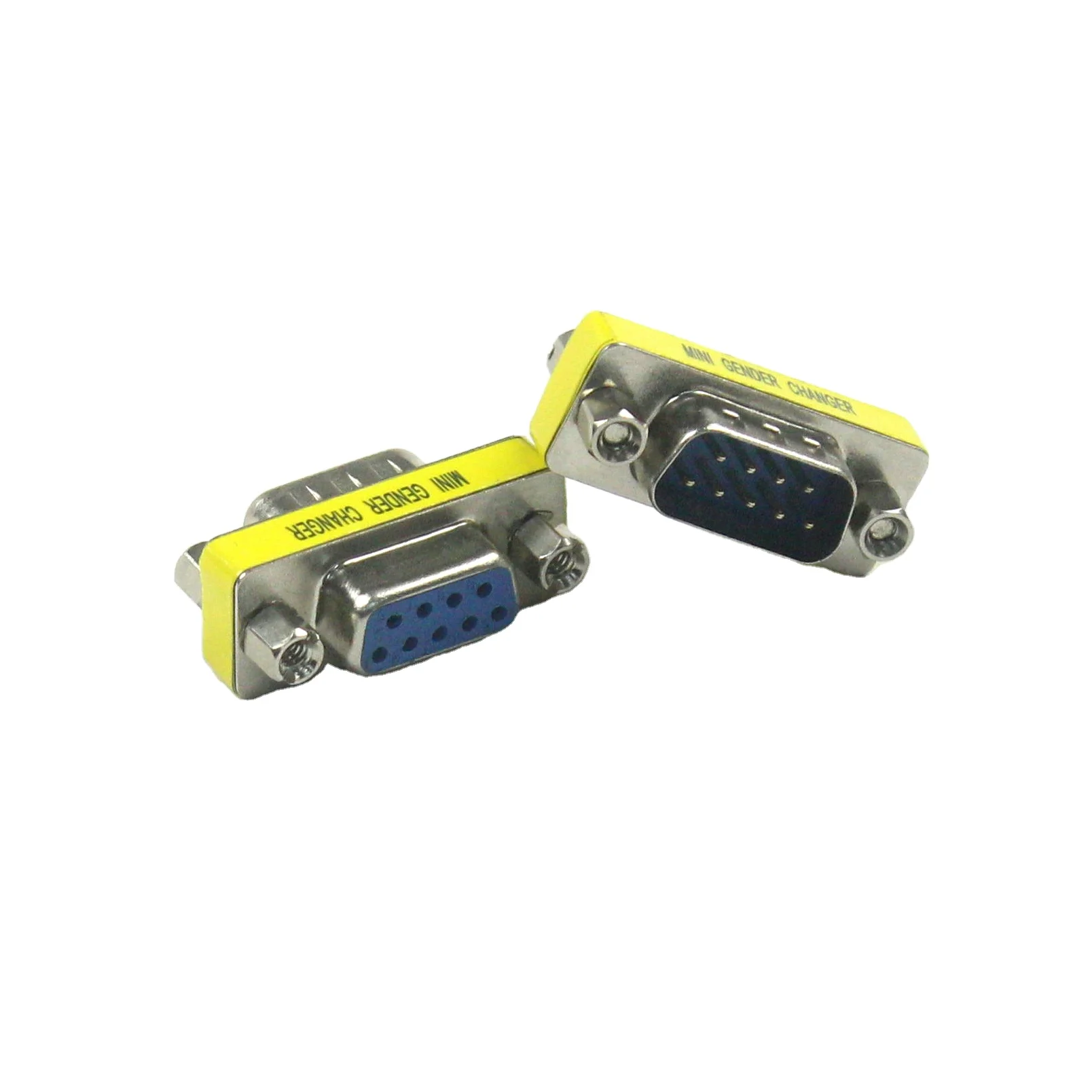 DB9 MALE TO DB9 FEMALE CONNECTOR mini gender changer  D-sub 9in