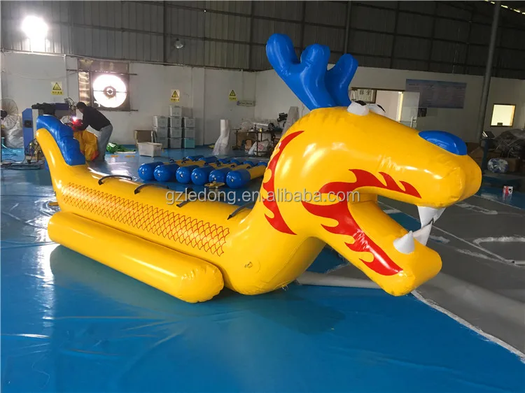 2021 inflatable dragon boat sport games with 0.9mm PVC tarpaulin  PLATO quality