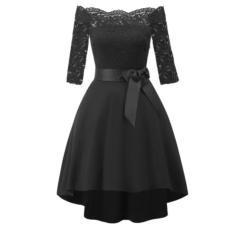 Off shoulder Elegant Strapless Casual Dress Floral 5 Colors Grace Loves Lace