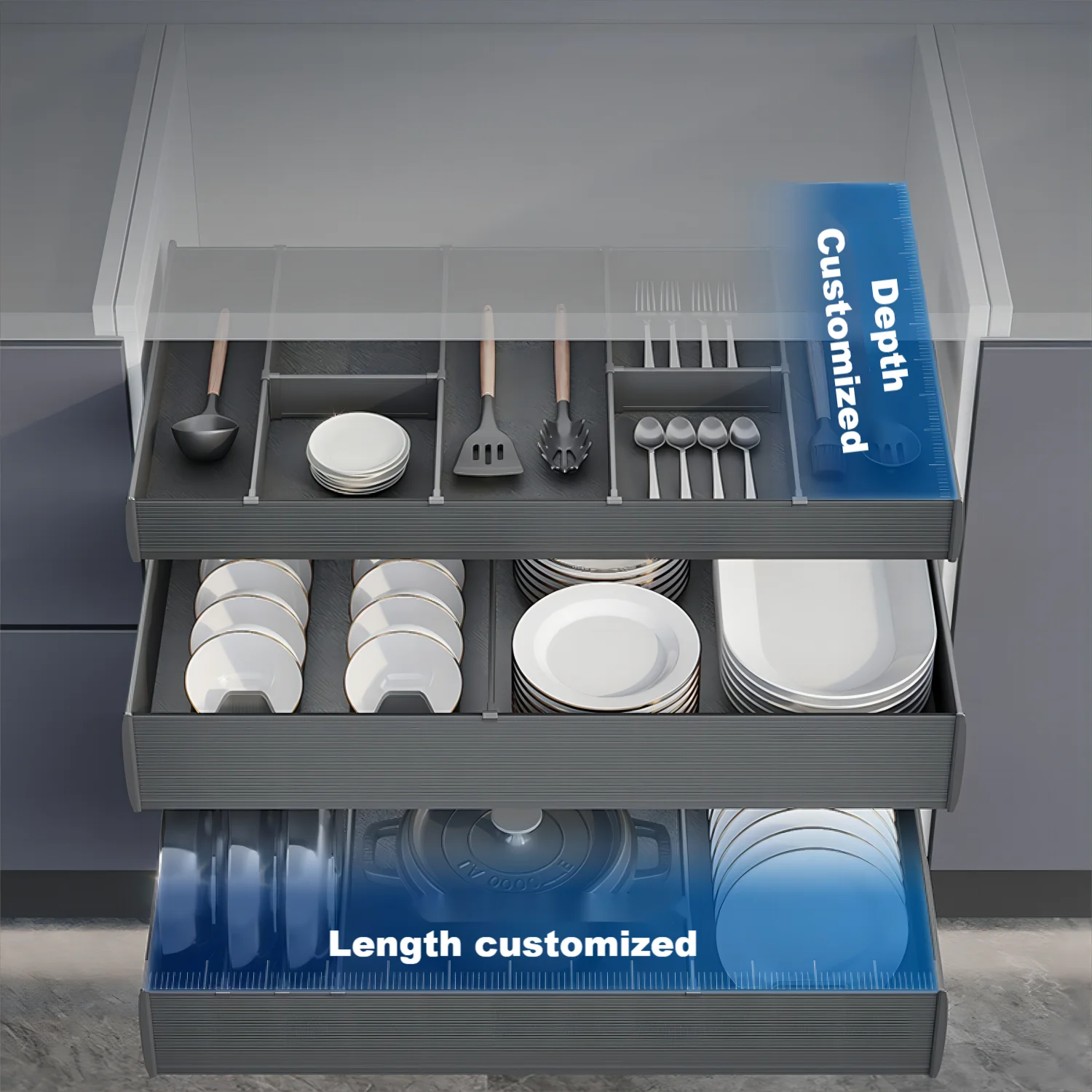 Goldmine 3 Tier Pull Out Cabinet Organizer Kitchen Cabinet Pull Out Basket Pullout Kitchen Aluminium Pull Out Basket