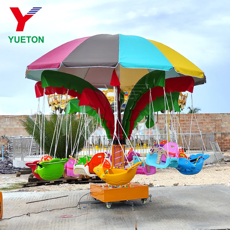 Cheap Price Amusement Park Rides Fish Flying Chair Portable Merry Go Round Mini Kids Toy Carousel For Sale
