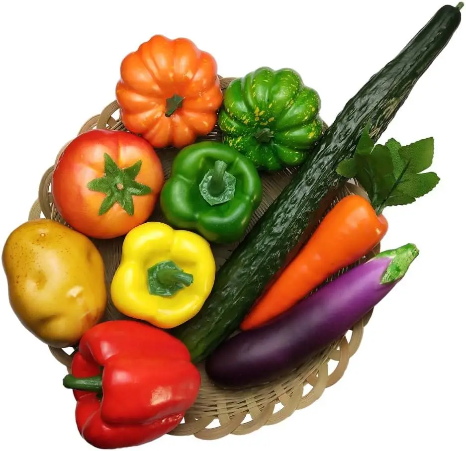 Artificial Vegetables Simulation Vegetables Decoration Kitchen Home Decor Realistic Fake Vegetables Decor Set