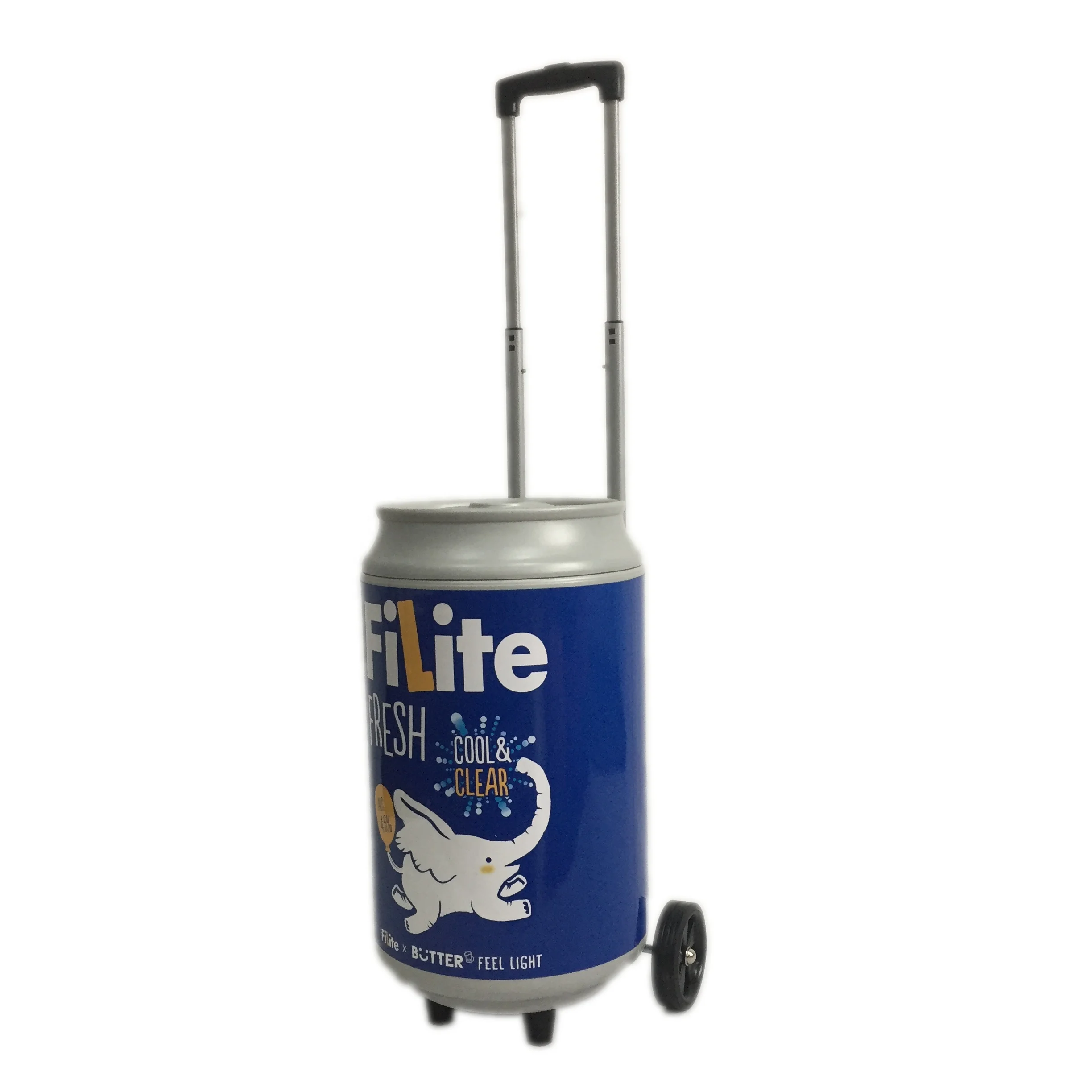 
Plastic custom Beer bucket ice cooler box with wheel and trolley wheels 