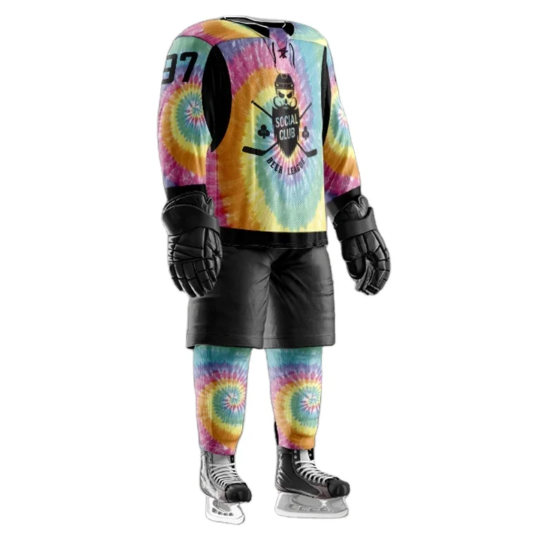 Unique Style Sublimation Ice Hockey Uniforms Customized Sports Ice Hockey Uniform Sets