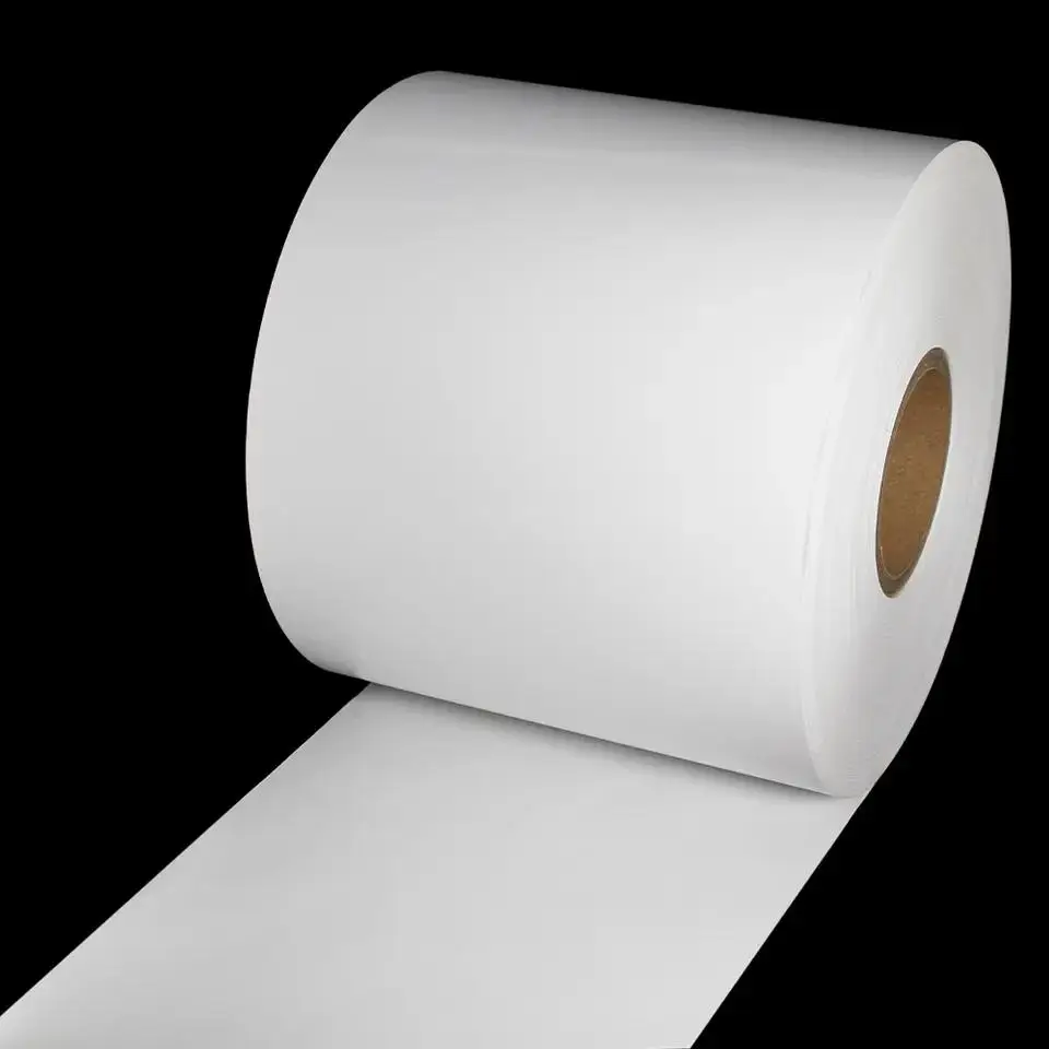 Glossy pp Self-Adhesive Semi Gloss Paper Thermal Transfer Label Jumbo Roll Material Blank Sticker Paper