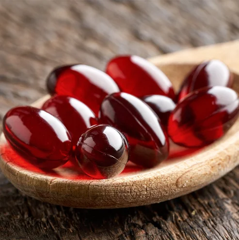 Private Label Omega 3 Krill Oil Softgel Red Capsules Health Supplement For Adults