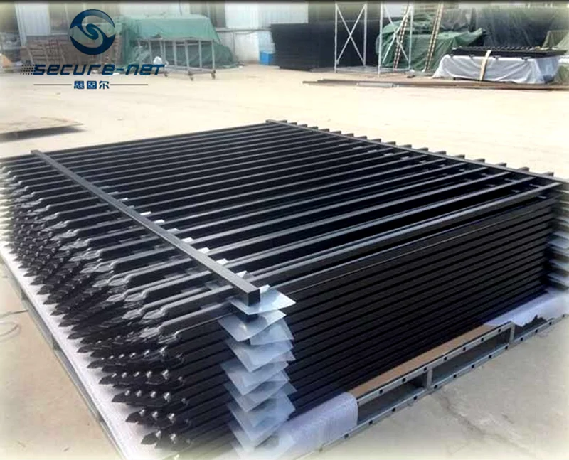 Commercial Welded Wrought Iron Gate Grill Fencing for Garden Fence with Spear top