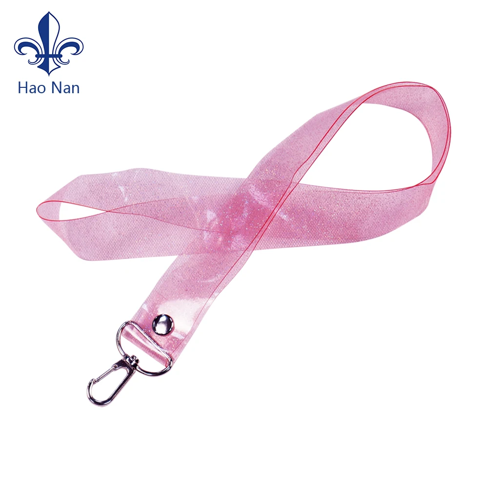 Wholesale Promotion Pvc Keychain Id Card Holder Lanyard With logo Holographic Custom Rubber Soft Pvc Lanyard