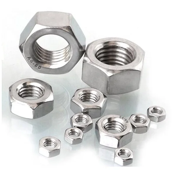 304 316 stainless steel ANSI B18.2.2 Hex Nuts from China factory best price A2-70 A4-80