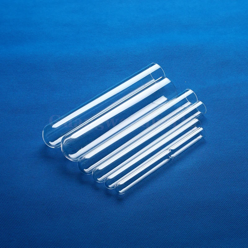 Solid manufacturers can customize high purity quartz glass tube transparent quartz test tube